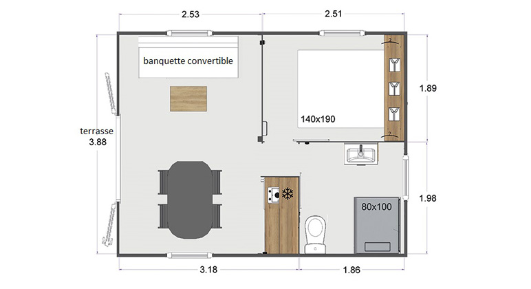 Plan-Cabanon-1-chambre-YOUCAMP-Camping-du-Garlaban